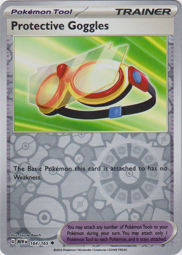 Protective Goggles - 164/165 - Scarlet & Violet 151 - Reverse Holo - Card Cavern