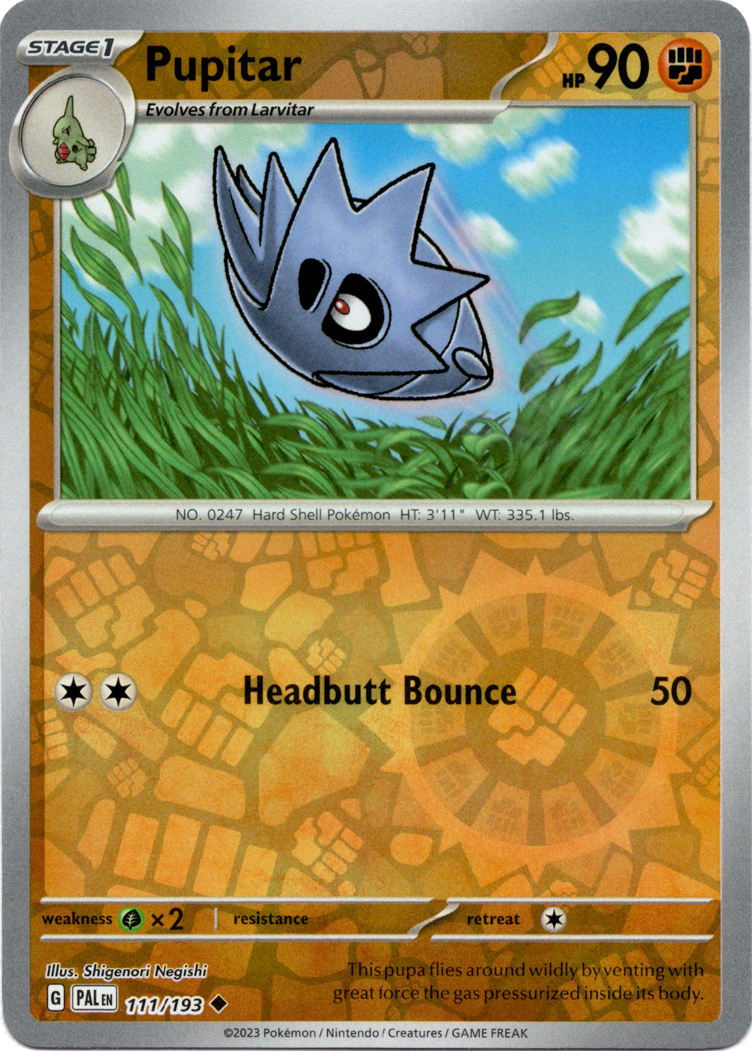 Pupitar - 111/193 - Paldea Evolved - Reverse Holo - Card Cavern