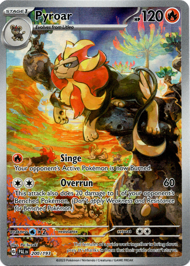 Pyroar - 200/193 - Paldea Evolved - Holo – Card Cavern Trading Cards, LLC