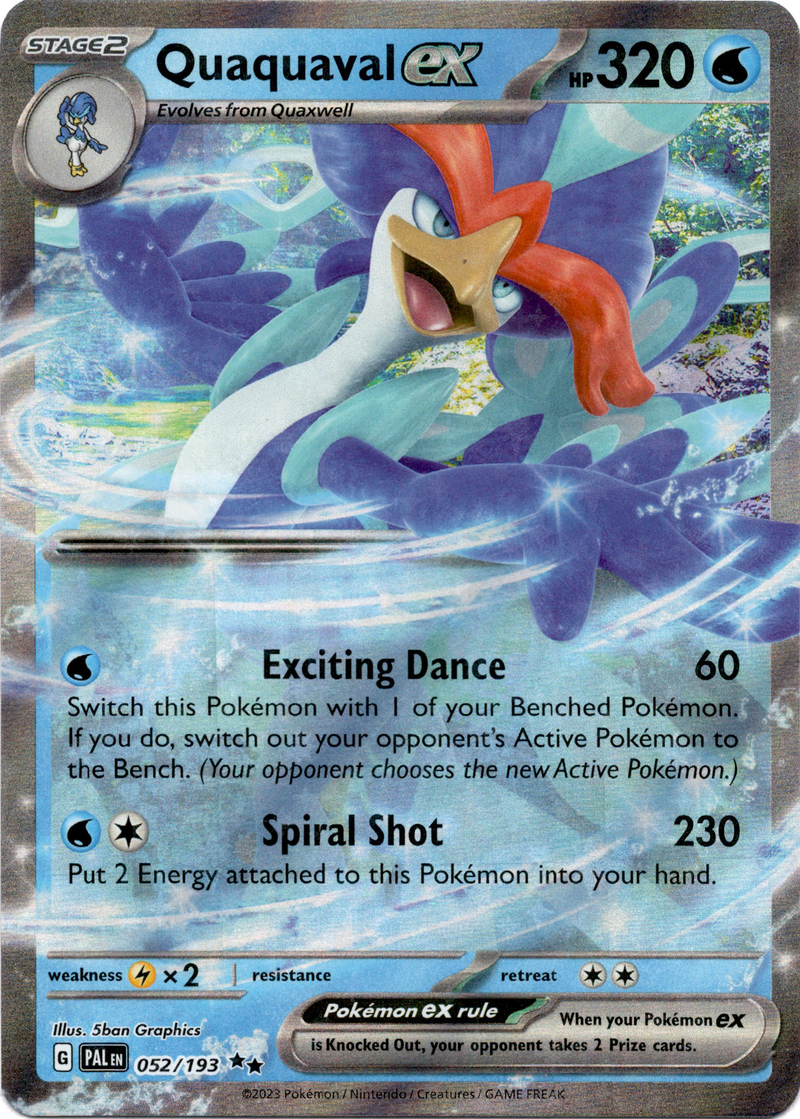 Quaquaval ex - 052/193 - Paldea Evolved - Holo Card Cavern Trading Cards, LLC Quaquaval ex - 052/193 - Paldea Evolved - Holo Card Cavern Trading Cards, LLC