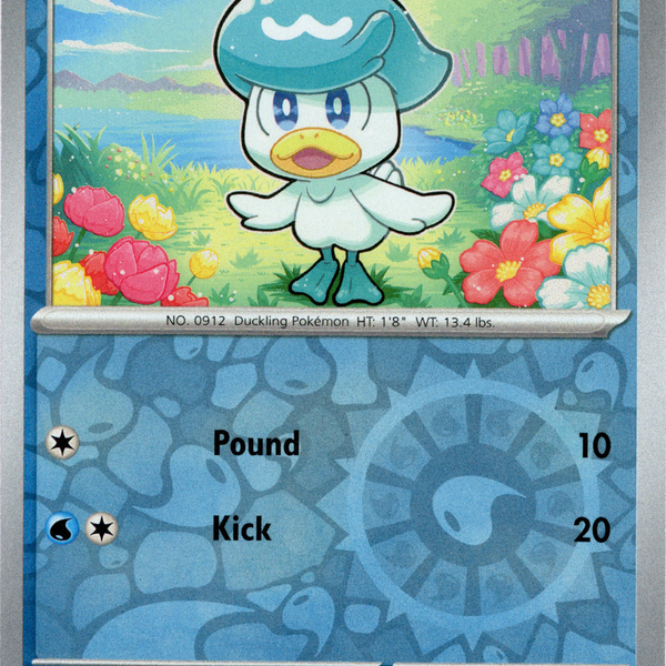 quaxly pokemon card holographic Quaxly - 052/198 - Scarlet & Violet