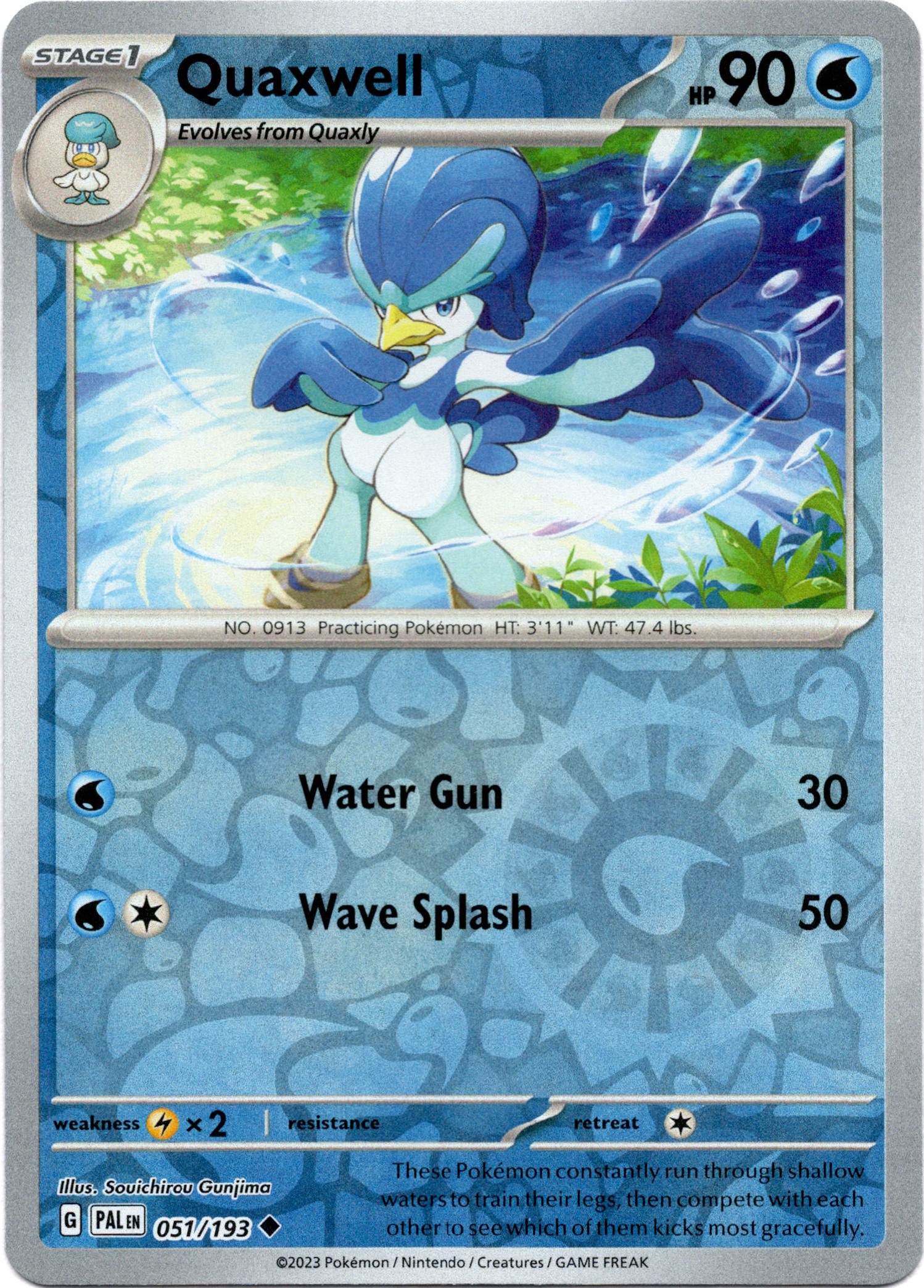 Quaxwell - 051/193 - Paldea Evolved - Reverse Holo - Card Cavern
