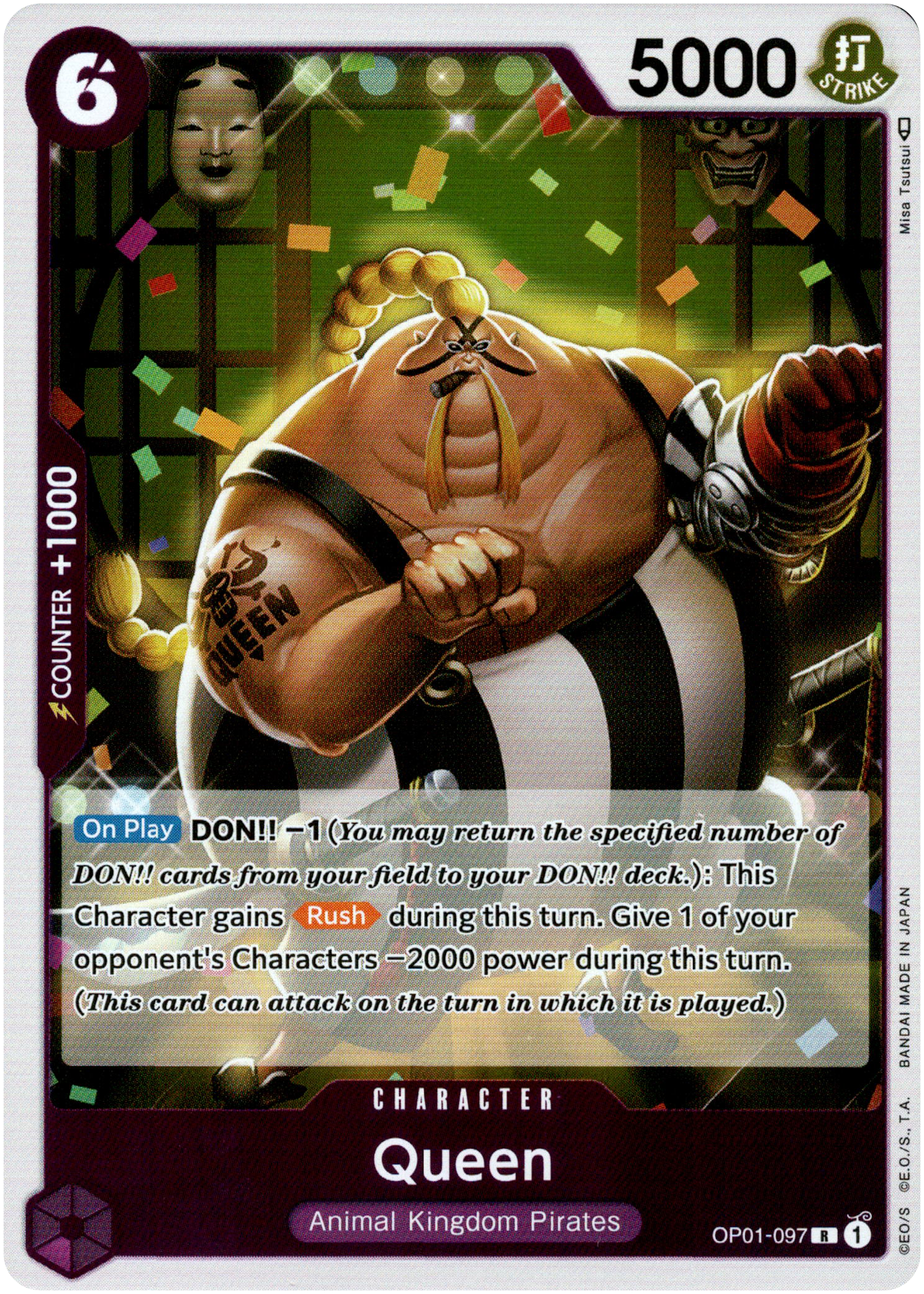 Queen - OP01-097 R - Romance Dawn - Foil - Card Cavern