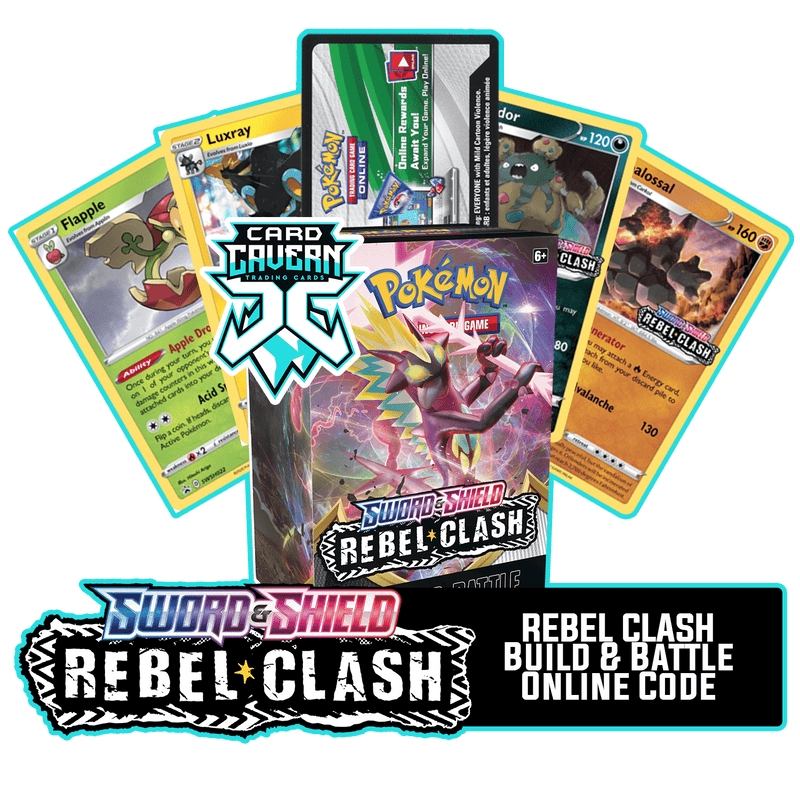Rebel Clash Build & Battle Box - 1 of 4 Promos - PTCGL Code Card Cavern Trading Cards, LLC Rebel Clash Build & Battle Box - 1 of 4 Promos - PTCGL Code Card Cavern Trading Cards, LLC