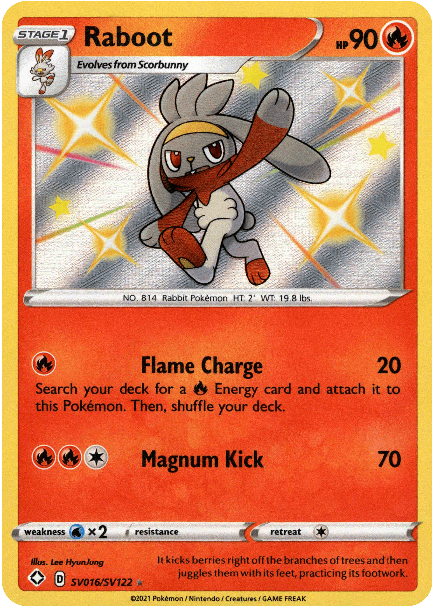 Raboot - SV016/SV122 - Shining Fates - Holo - Card Cavern
