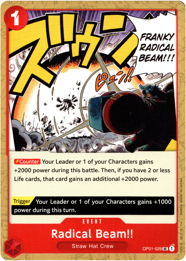 Radical Beam!! - OP01-029 UC - Romance Dawn - Card Cavern