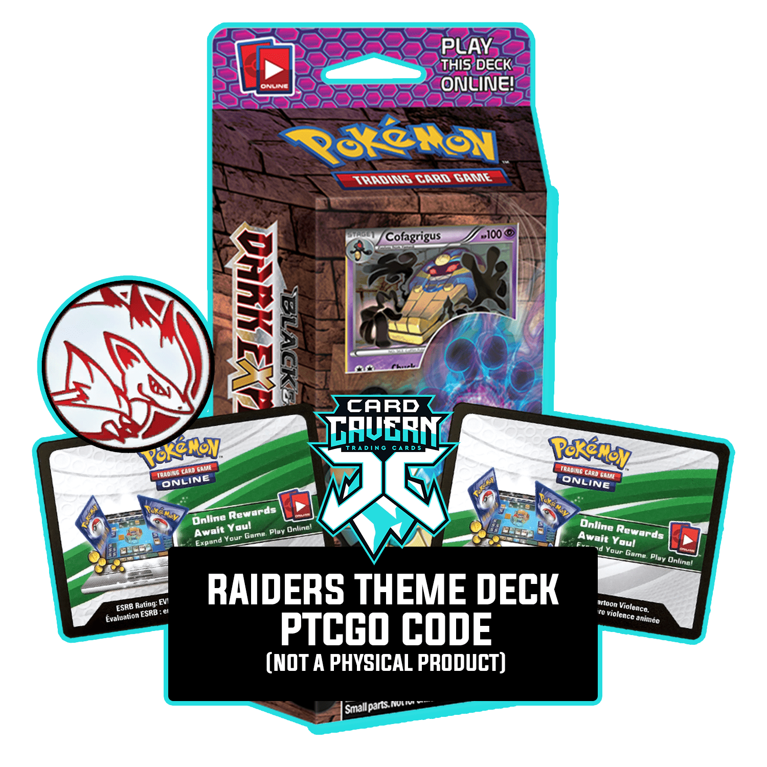 Raiders Theme Deck - Dark Explorers - PTCGO Code - Card Cavern