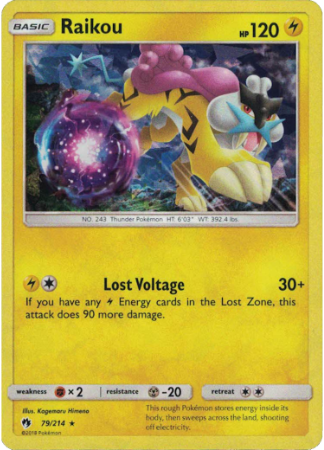 Raikou - 79/214 - Lost Thunder - Shatter Holo - Card Cavern