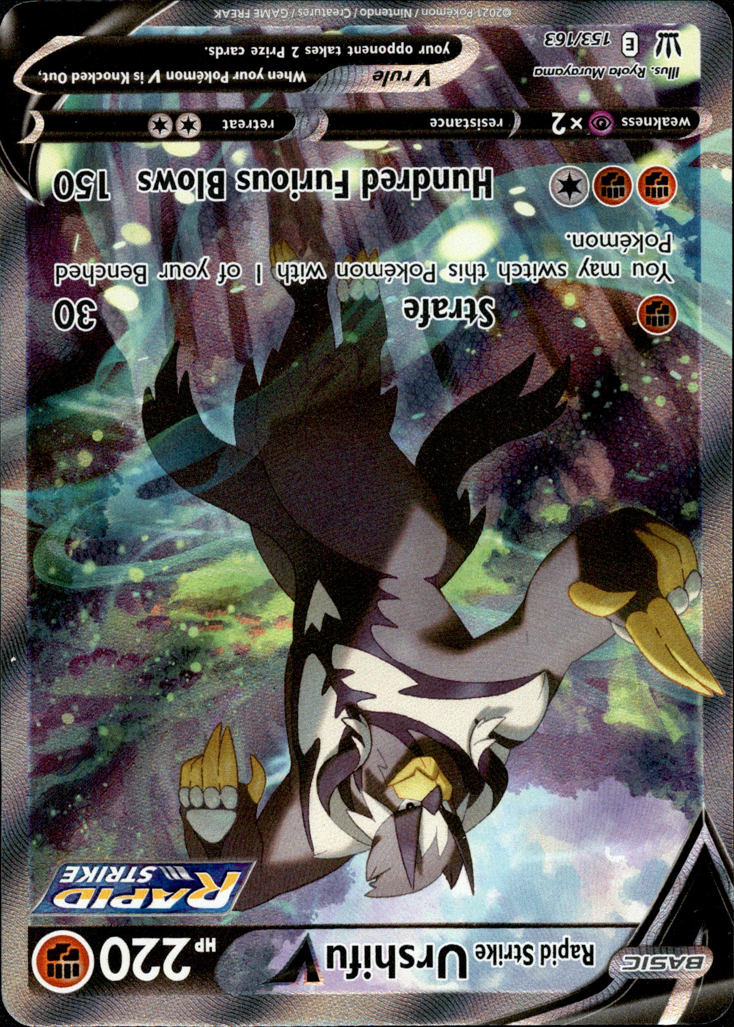 Rapid Strike Urshifu V Alternate Art - 153/163 - Battle Styles - Holo - Card Cavern