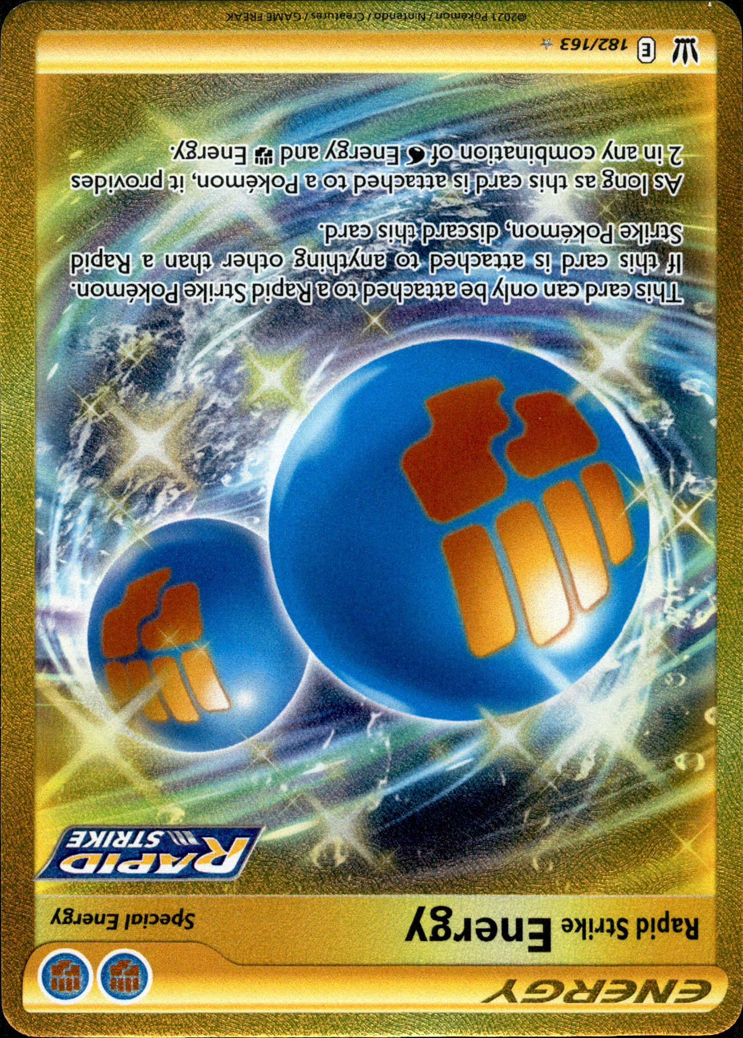 Rapid Strike Energy Secret Rare - 182/163 - Battle Styles - Card Cavern