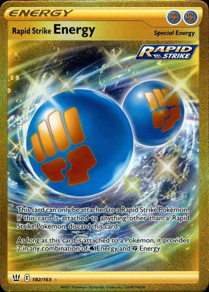 Rapid Strike Energy Secret Rare - 182/163 - Battle Styles - Card Cavern