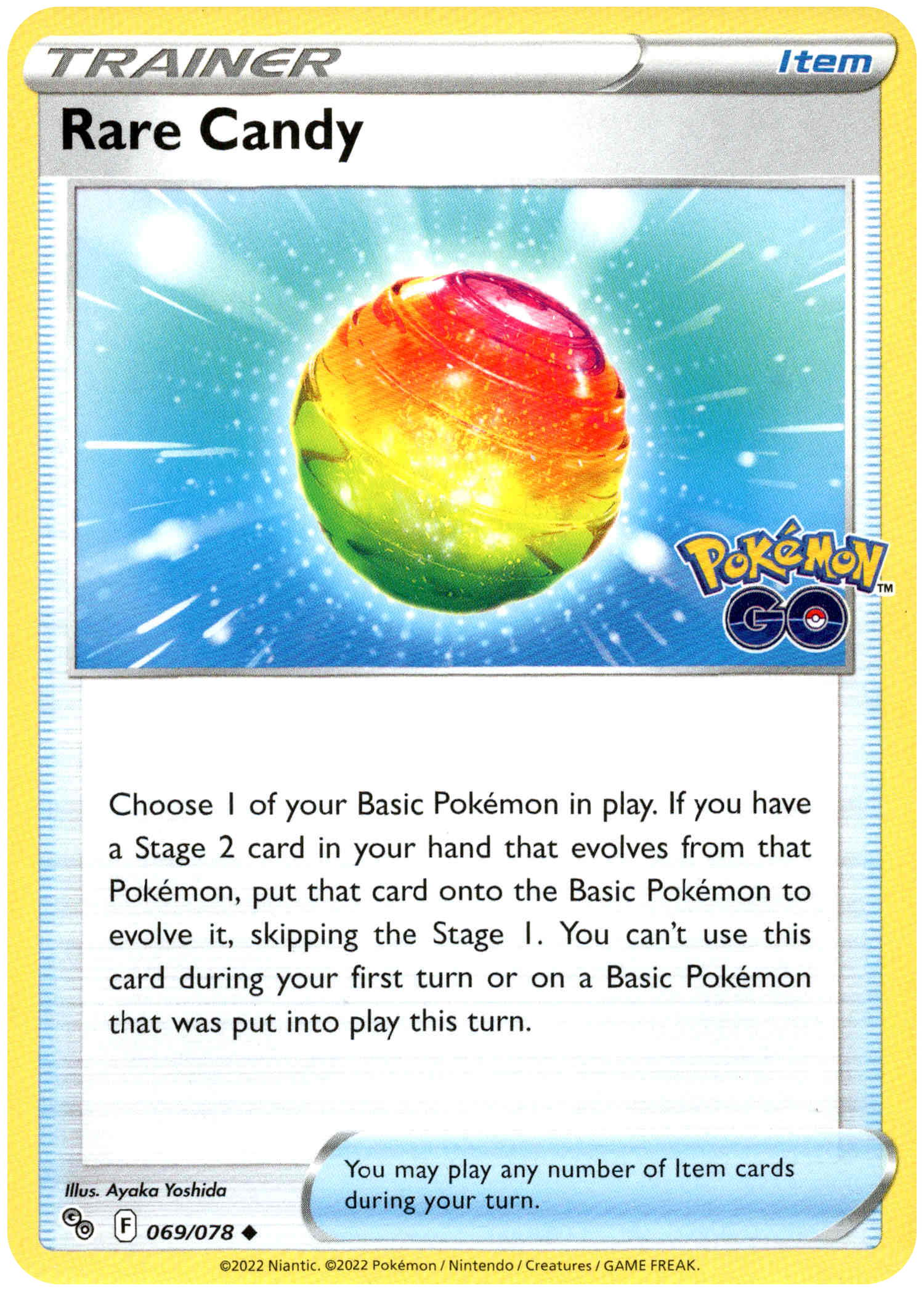 Rare Candy - 069/078 - Pokemon Go - Card Cavern