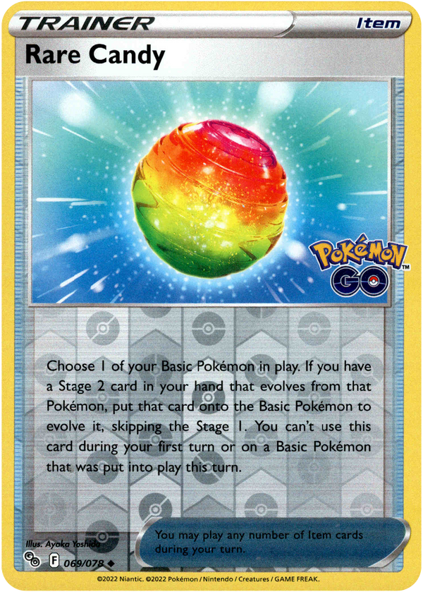 Rare Candy - 069/078 - Pokemon Go - Reverse Holo - Card Cavern