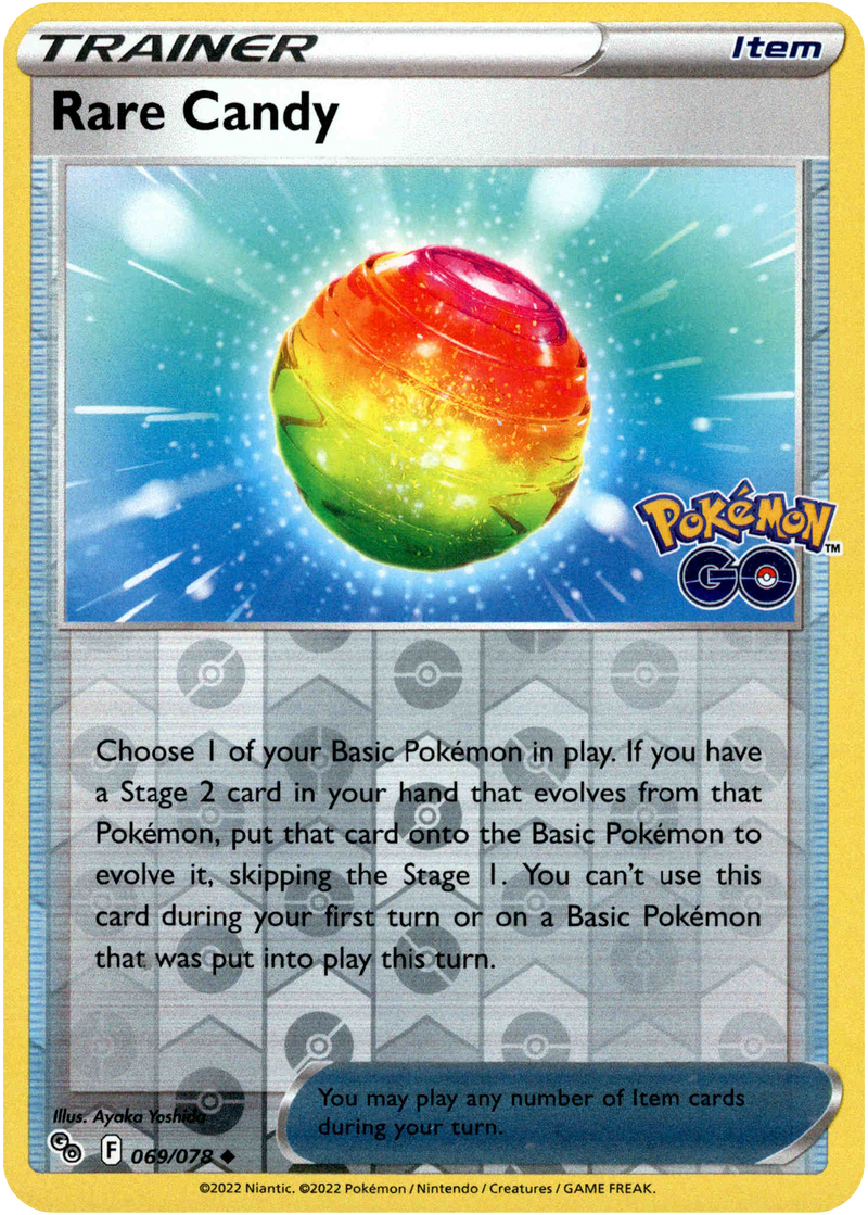 Rare Candy - 069/078 - Pokemon Go - Reverse Holo – Card Cavern