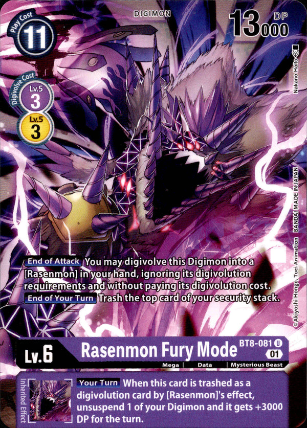 Rasenmon Fury Mode - BT8-081 U - New Awakening - Card Cavern