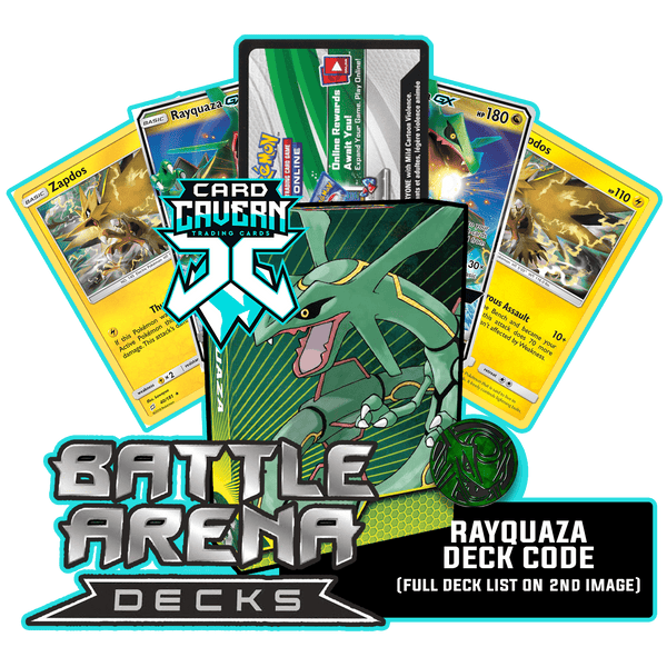Battle Arena Decks: Rayquaza GX PTCGO Code - Card Cavern