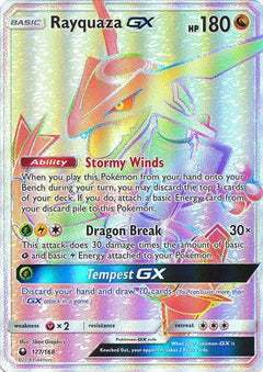 Rayquaza GX Hyper Rare - 177/168 - Celestial Storm - Holo - Card Cavern