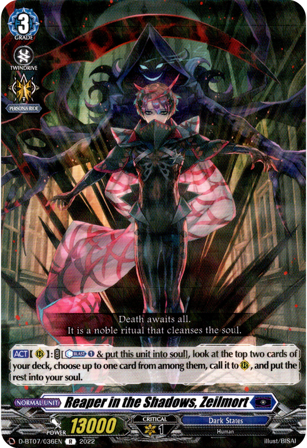 Reaper in the Shadows, Zeilmort - D-BT07/036EN - Raging Flames Against Emerald Storm - Card Cavern