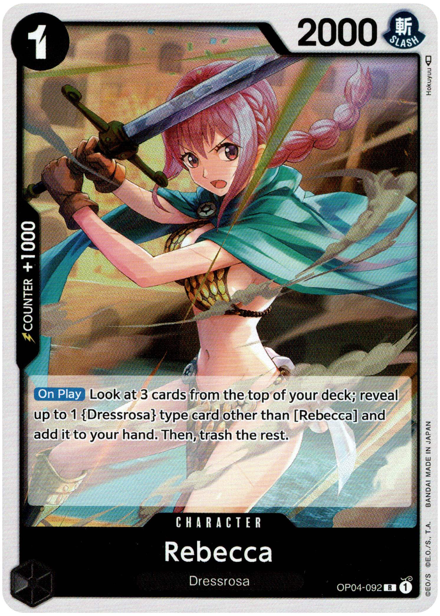 Rebecca - OP04-092 R - Kingdoms of Intrigue - Foil - Card Cavern