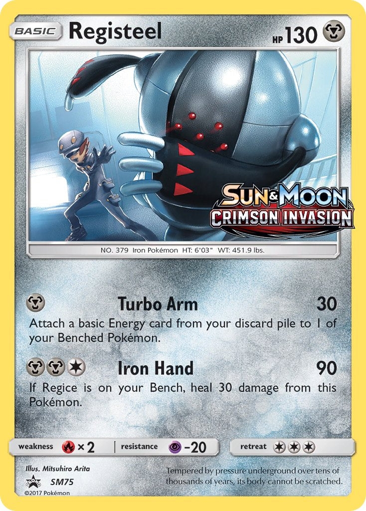 Registeel Prerelease - SM75 - Sun & Moon Promo - Card Cavern