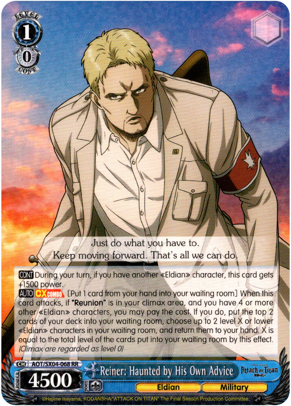 Reiner: Haunted by His Own Advice - AOT/SX04-068 RR - Card Cavern