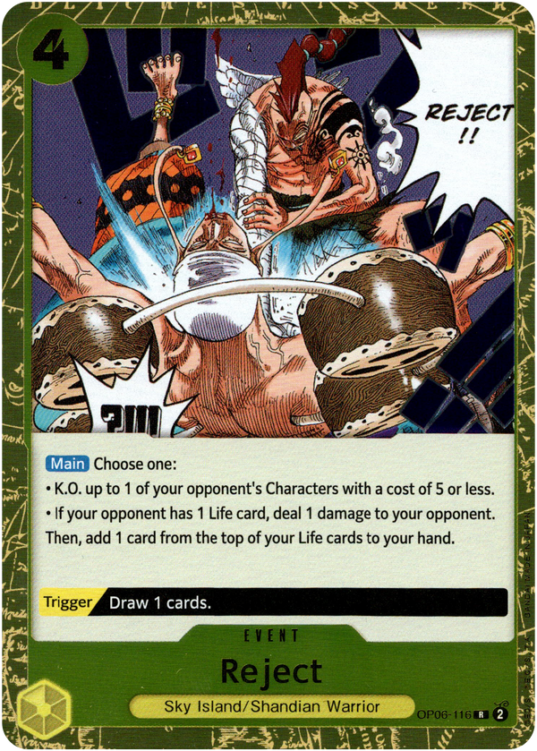 Reject - OP06-116R - Wings of the Captain - Foil - Card Cavern