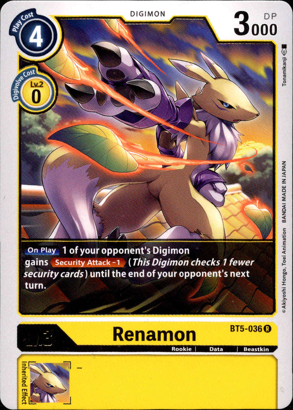 Renamon - BT5-036 - Battle Of Omni - Card Cavern
