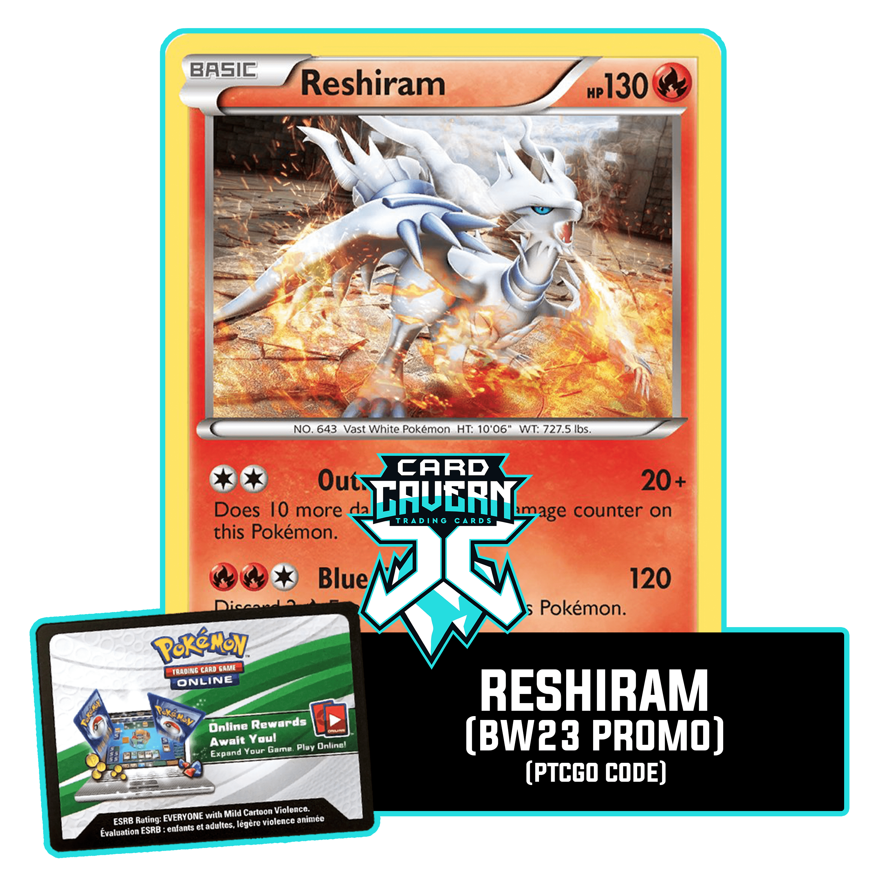 Reshiram BW23 PTCGO Code - Card Cavern
