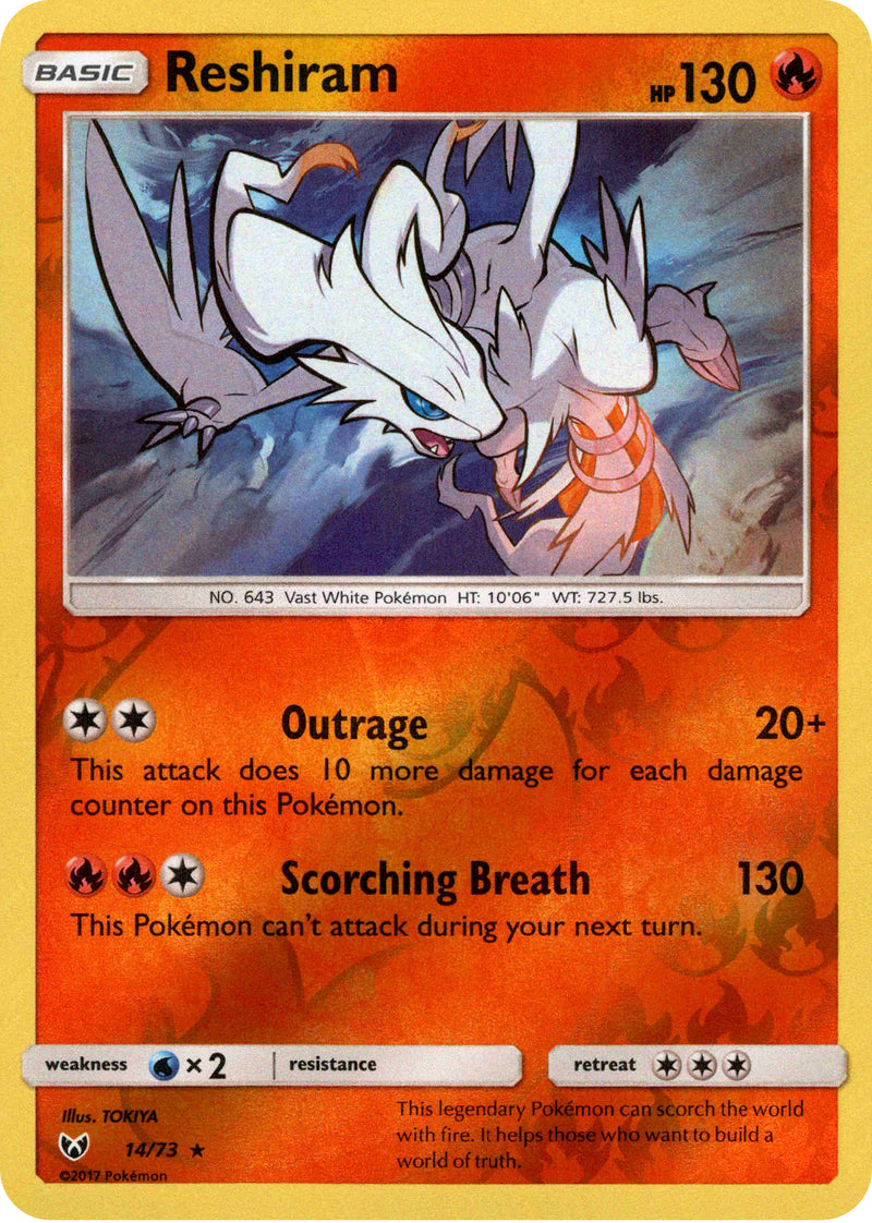 reshiram holographic card price Reshiram - 14/73 - Shining Legends