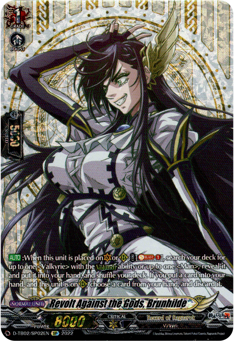 Revolt Against the Gods, Brunhilde - D-TB02/SP02EN - Record of Ragnarok - Card Cavern