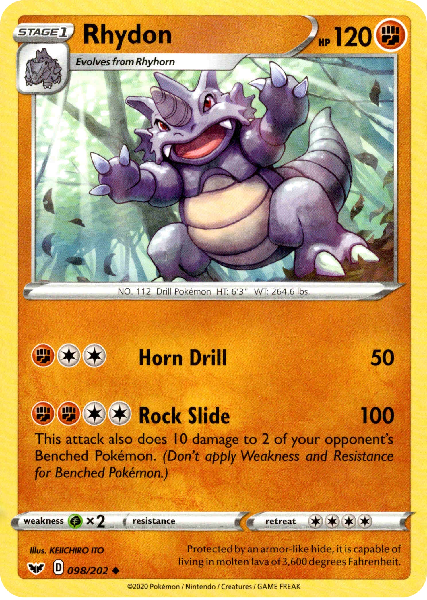 Rhydon - 98/202 - Sword & Shield - Card Cavern