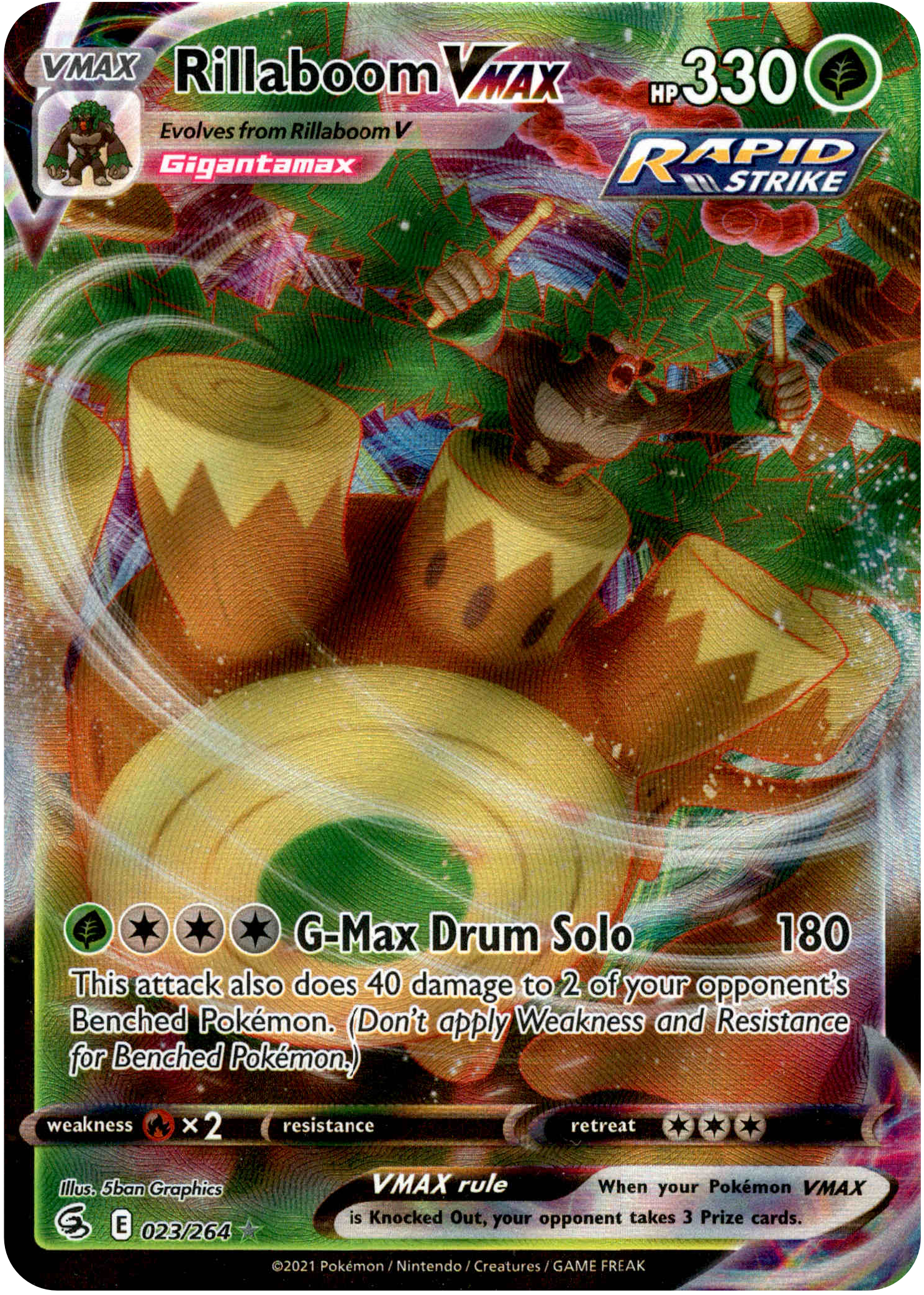 Rillaboom VMAX - 023/264 - Fusion Strike - Card Cavern