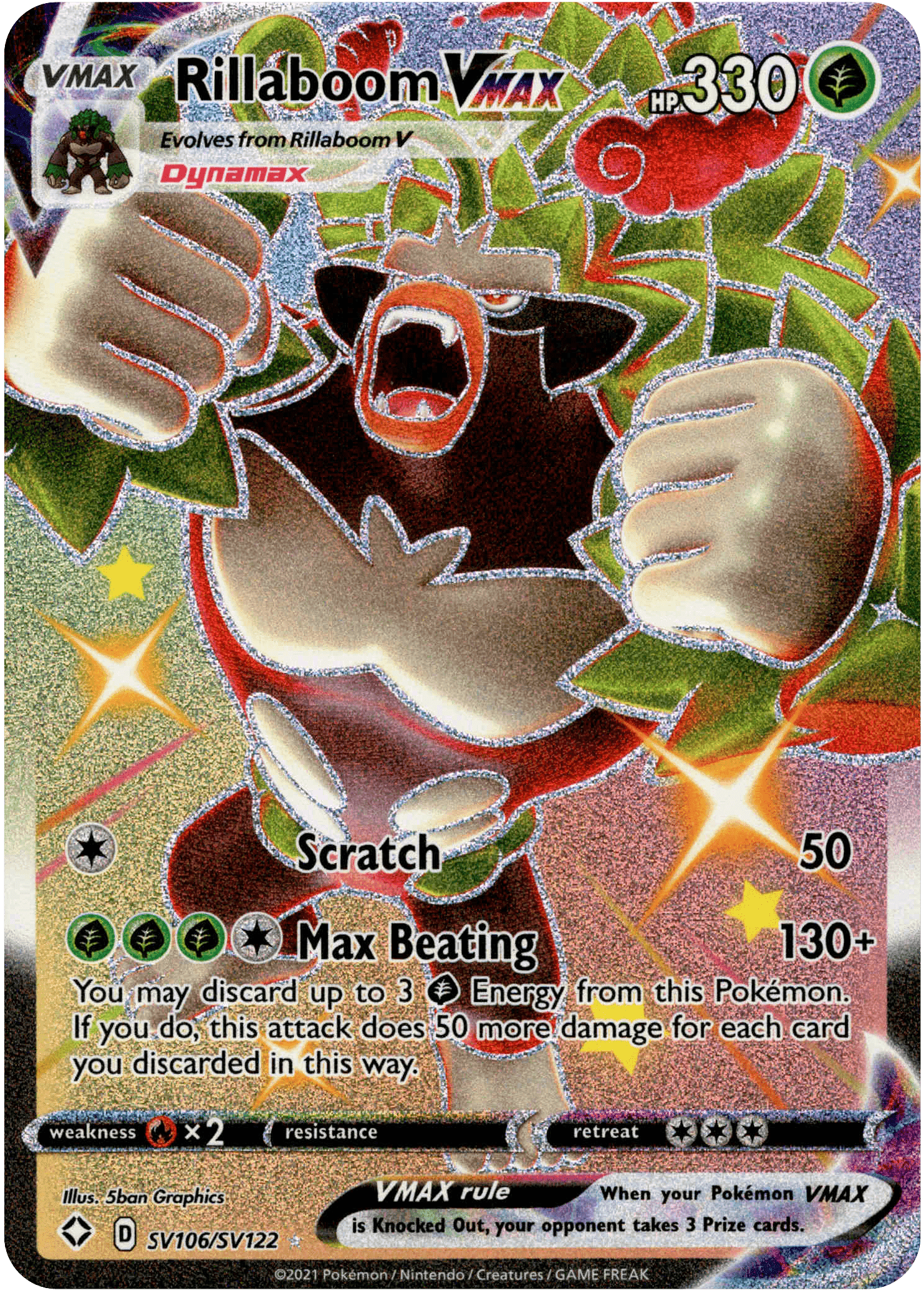 Rillaboom VMAX - SV106/SV122 - Shining Fates - Holo - Card Cavern