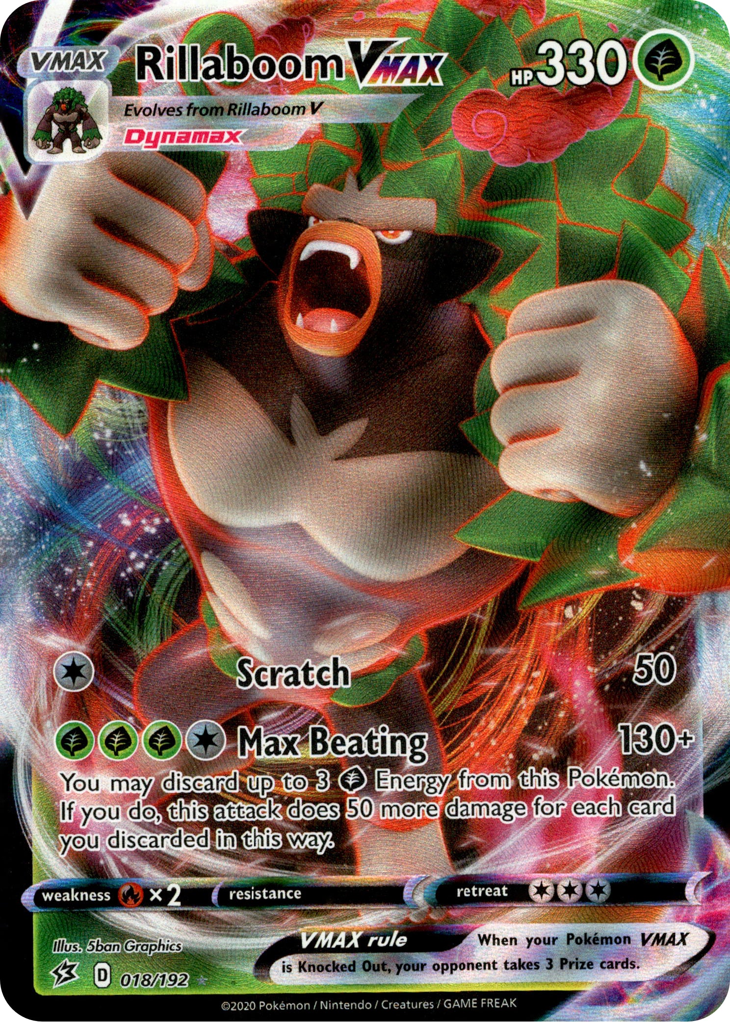 Rillaboom VMAX - 18/192 - Rebel Clash - Card Cavern