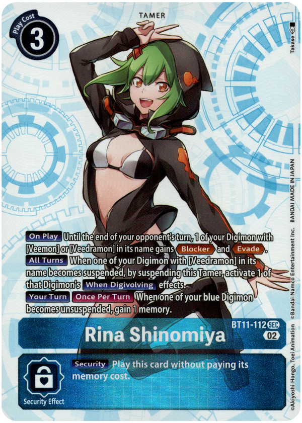 Rina Shinomiya - BT11-112 SEC - Dimensional Phase - Foil - Card Cavern