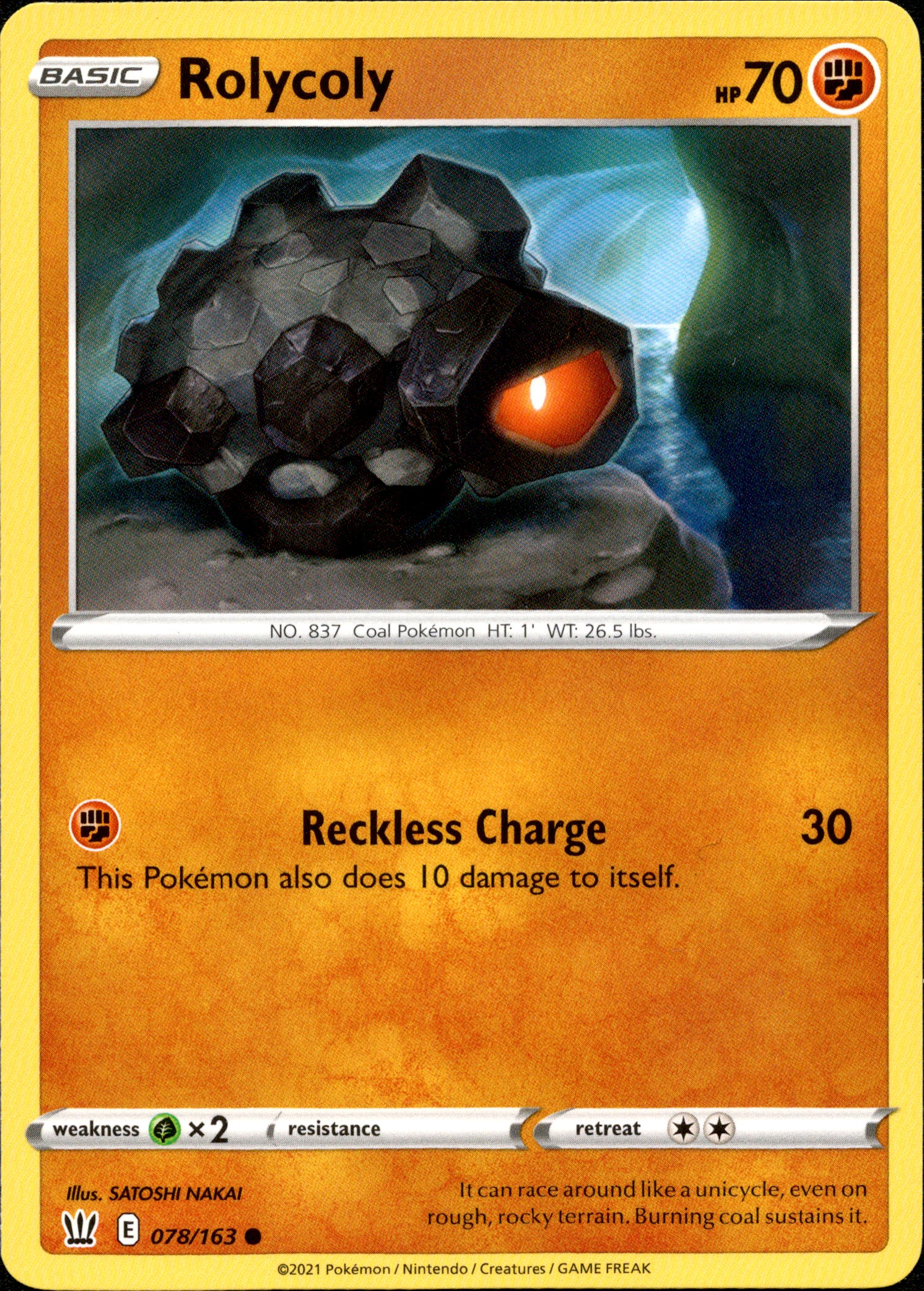 Rolycoly - 078/163 - Battle Styles - Card Cavern