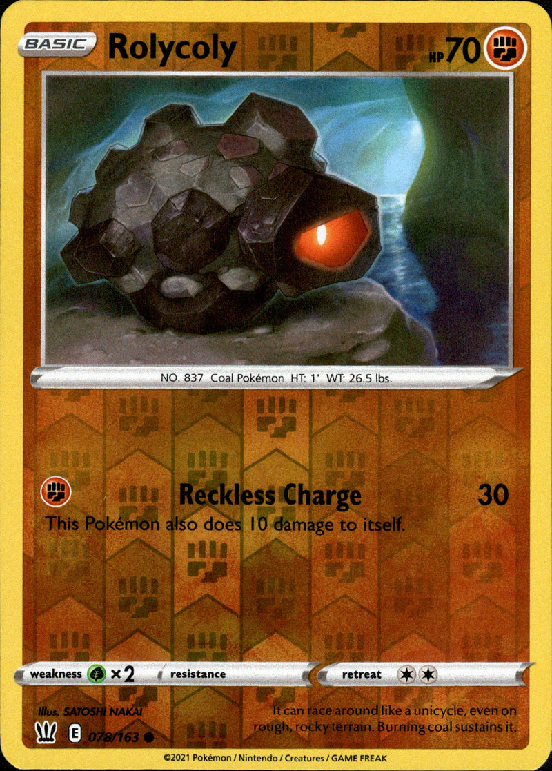 rolycoly pokemon card Rolycoly - 078/163 - Battle Styles