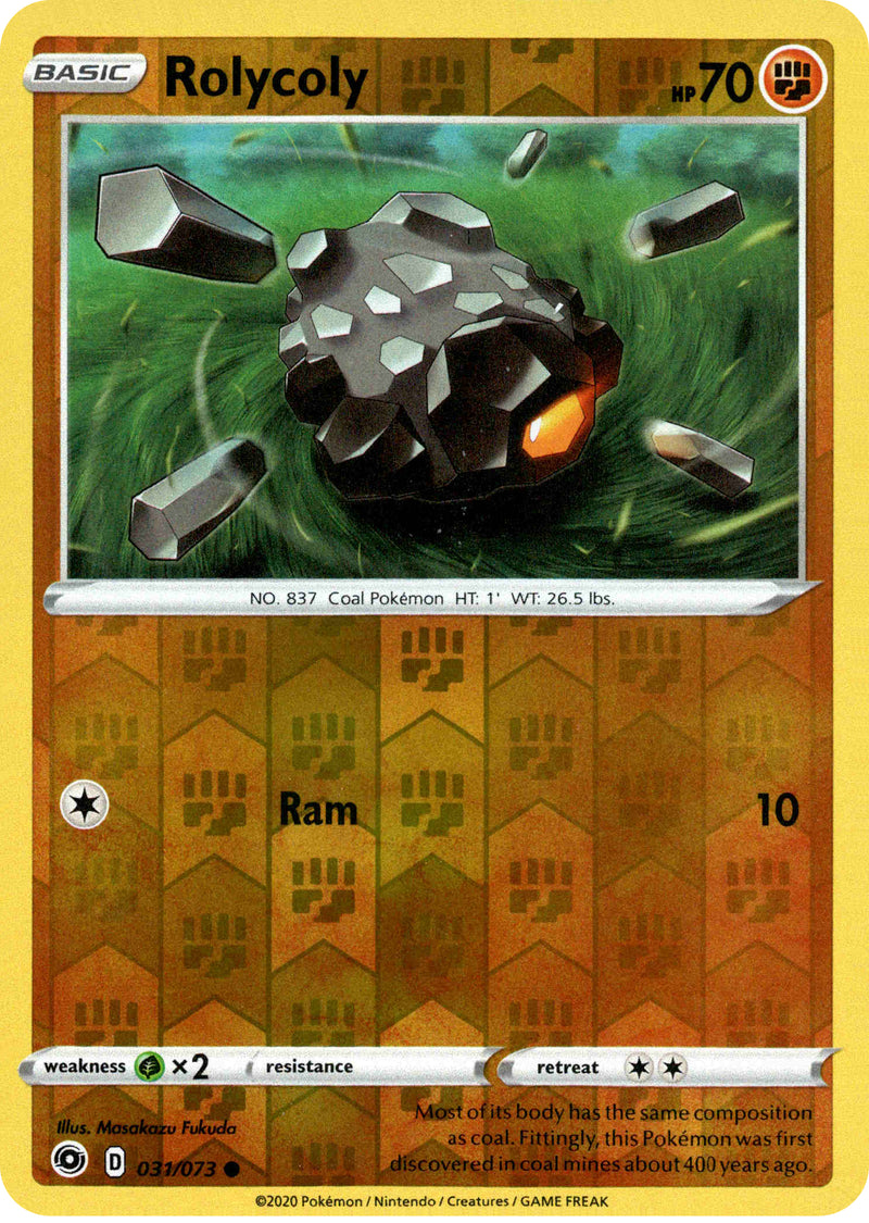 rolycoly pokemon card Fighting Fighting Reckless Charge (30) This Pokmon also does 10 damage to itself Rolycoly (Pulsing Aura #92/234, 1-Diamond)