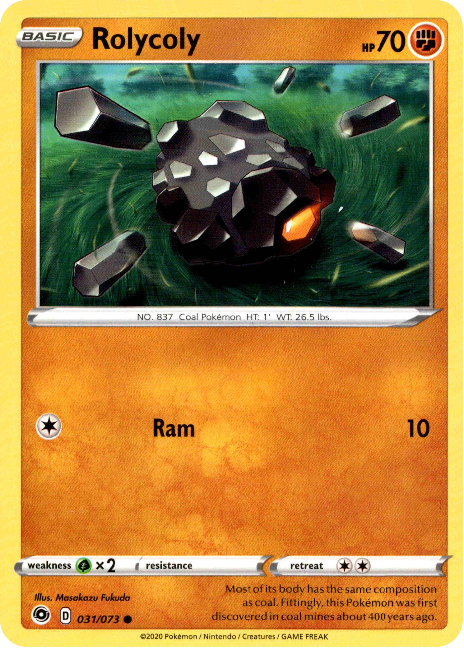 Rolycoly - 31/73 - Champion's Path - Card Cavern