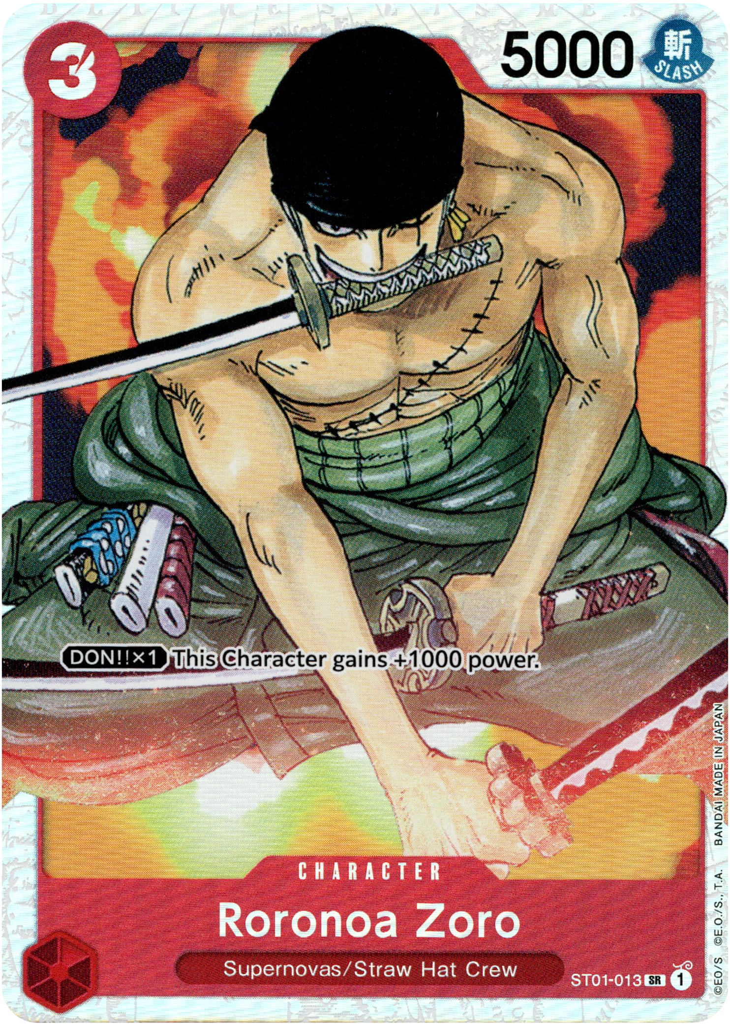 Roronoa Zoro - ST01-013 SR - Starter Deck - Foil - Card Cavern