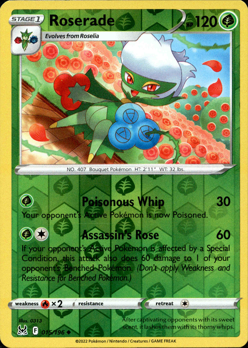 roserade pokemon card Roserade - 015/196 - Lost Origin