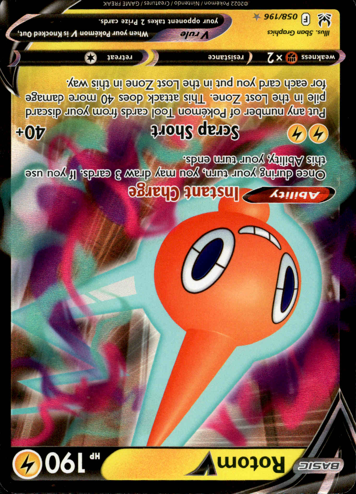 Rotom V - 058/196 - Lost Origin - Holo - Card Cavern