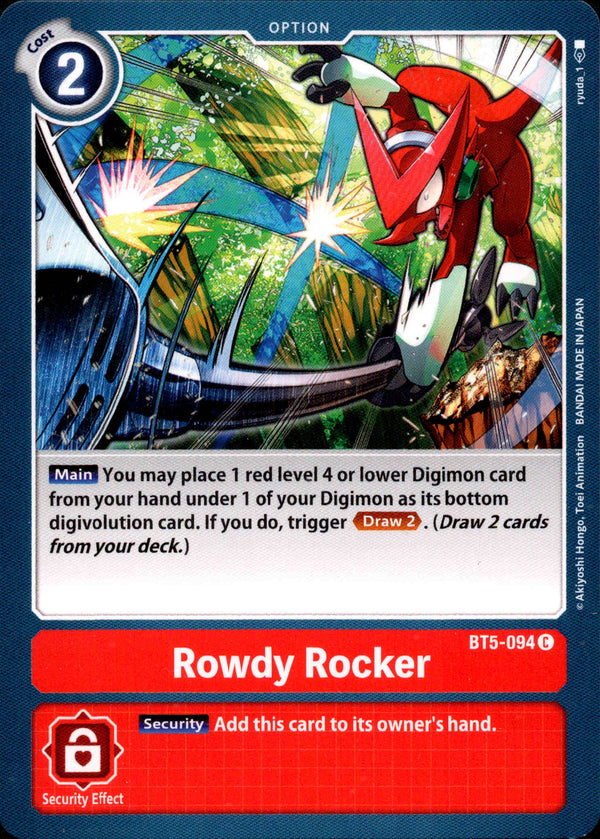 Rowdy Rocker - BT5-094 - Battle Of Omni - Card Cavern