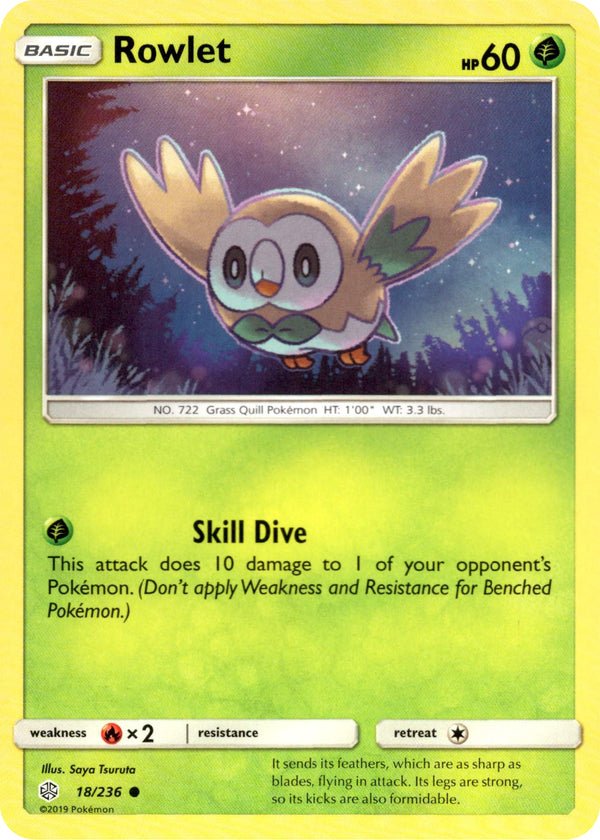 Rowlet - 18/236 - Cosmic Eclipse - Card Cavern