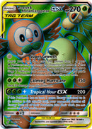 Rowlet & Alolan Exeggutor GX Full Art - 214/236 - Unified Minds - Holo - Card Cavern