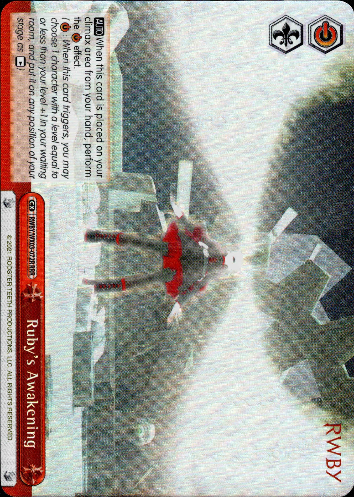Ruby's Awakening - RWBY/WX03-072R - RWBY - Card Cavern
