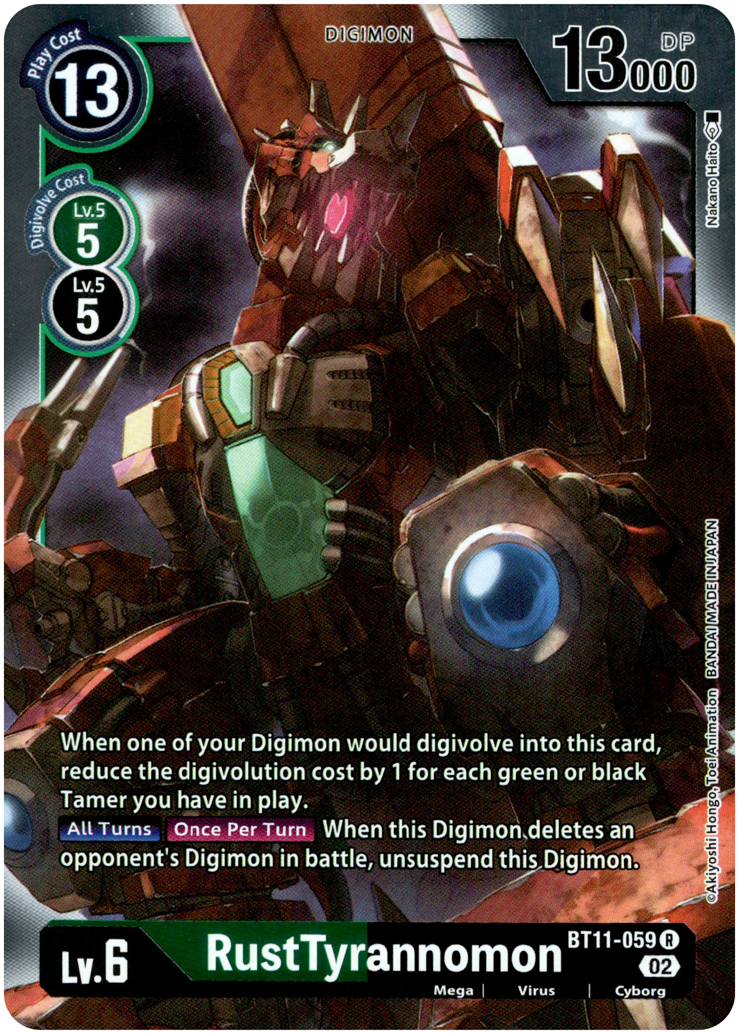 RustTyrannomon - BT11-059 R - Dimensional Phase - Foil - Card Cavern