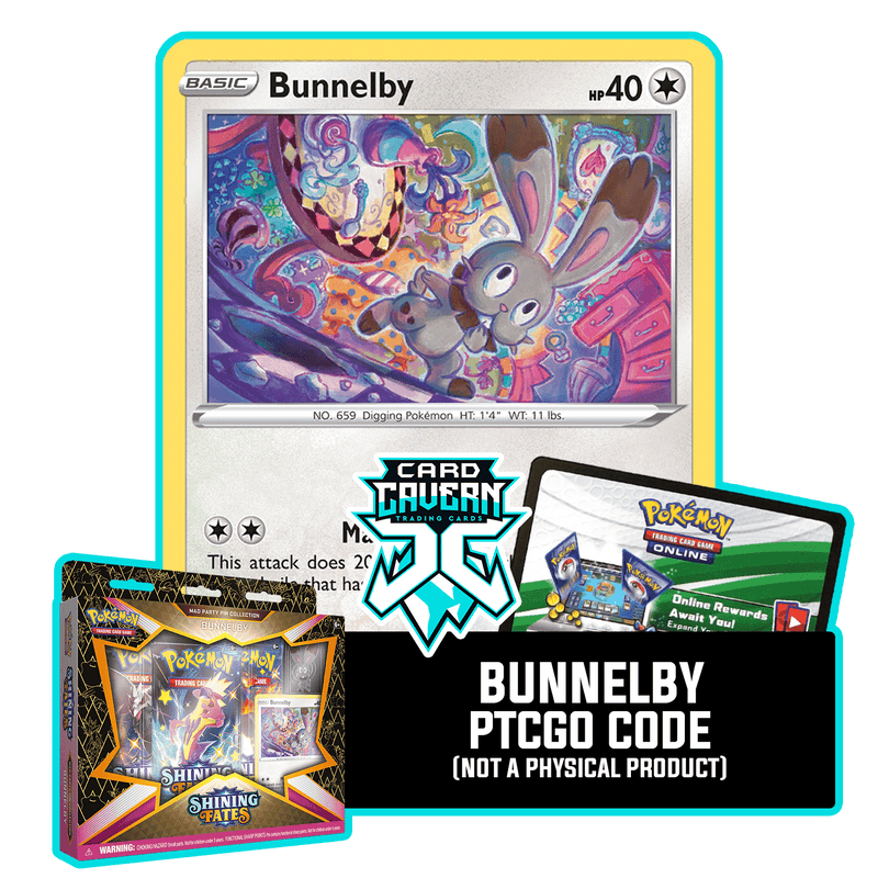 Mad Party Collection - Bunnelby SWSH082 - PTCGL Code Card Cavern Trading Cards, LLC Mad Party Collection - Bunnelby SWSH082 - PTCGL Code Card Cavern Trading Cards, LLC