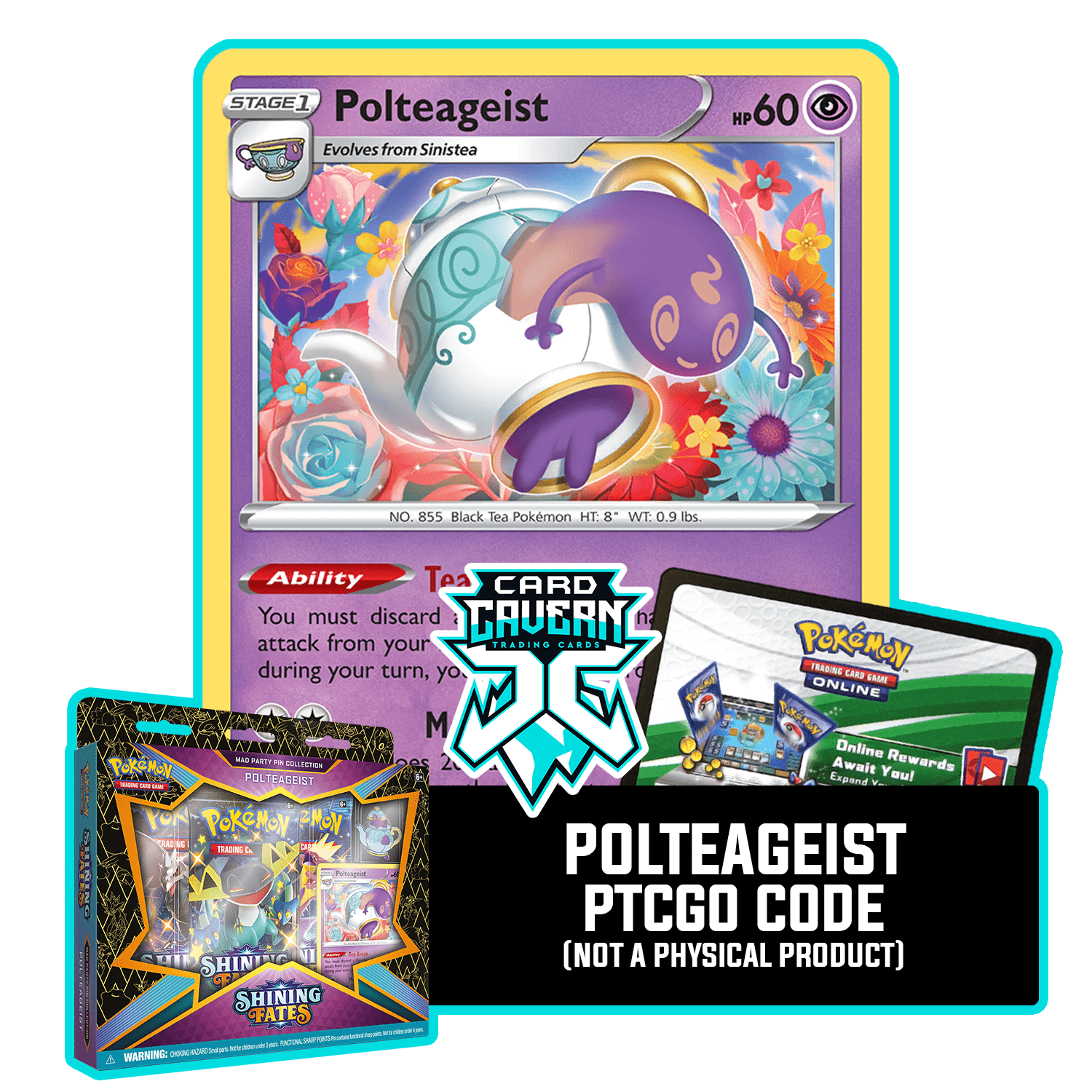 Mad Party Collection - Polteageist SWSH081 - PTCGL Code - Card Cavern