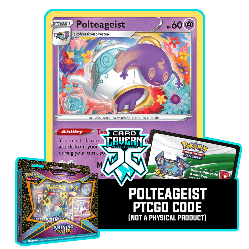 pokemon polteageist card TCG - s4a - 252/190 (S) 30 Retreat Cost Polteageist 90/202 - SWSH01 Sword